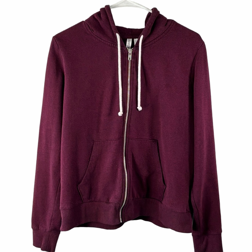 H&M Maroon Zip-Up Hoodie